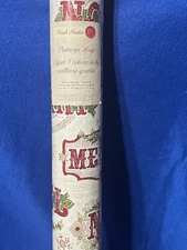 Punch Studio Christmas Wrapping Paper Sheets  New Glitter Words Design