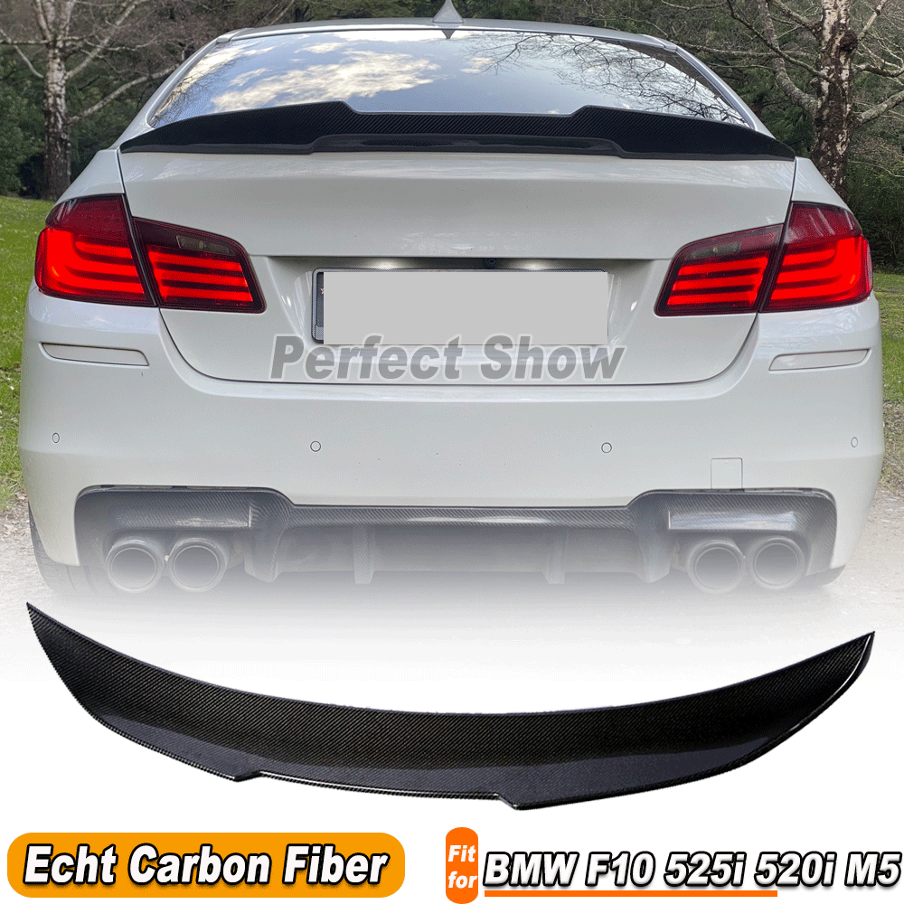 Passt für BMW 5er F10 F18 520i M5 10-16 Carbon Heckspoiler Spoiler Flügel Lippe