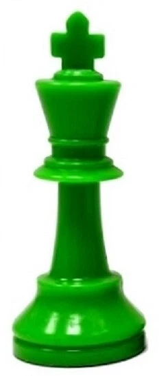 Piezas de ajedrez Staunton triple peso - Juego 34 verde neón y naranja - 4 reinas Foto 2 de 3