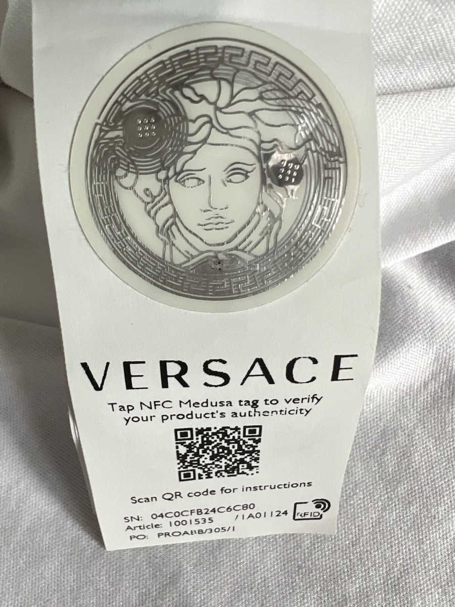 2189 VERSACE T-Shirt Jersey Fabric with Versace Safety Pin