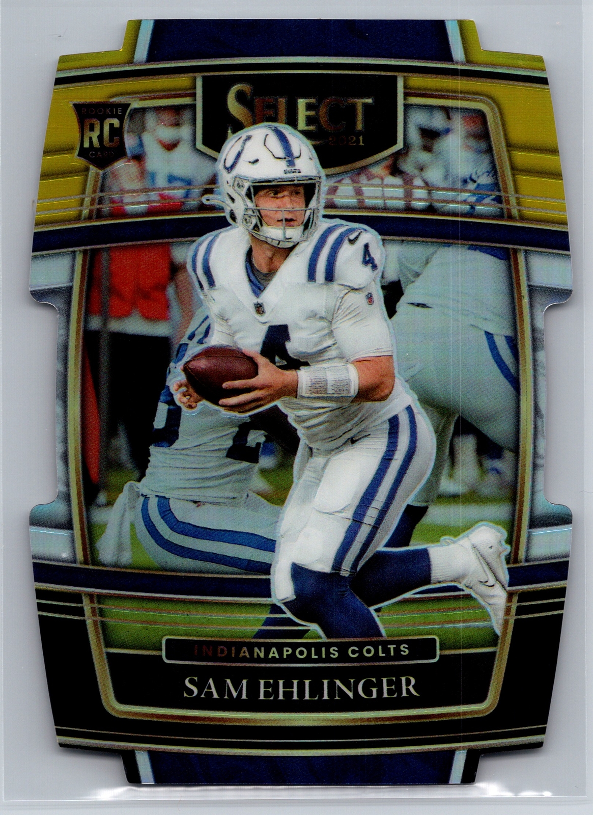 2021 Panini Select #98 Sam Ehlinger Black & Gold Prizm Die-Cut