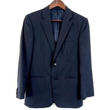 Theory Wool Blazer Jacket Pinstripe Two Button Business Career Navy Size Unknown