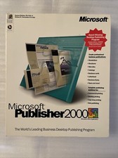 Microsoft Publisher 2000 CD-ROM with code, Original Box, Guide Other Materials