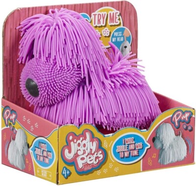 Jiggly Pets Welpe lila elektronischer laufender Welpe mit Musik und Geräuschen NEU