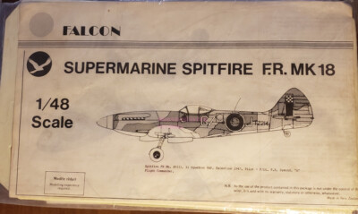 Falcon Supermarine Spitfire F.R. Mk 18 1/48 Vacuform Kit - Read Description!