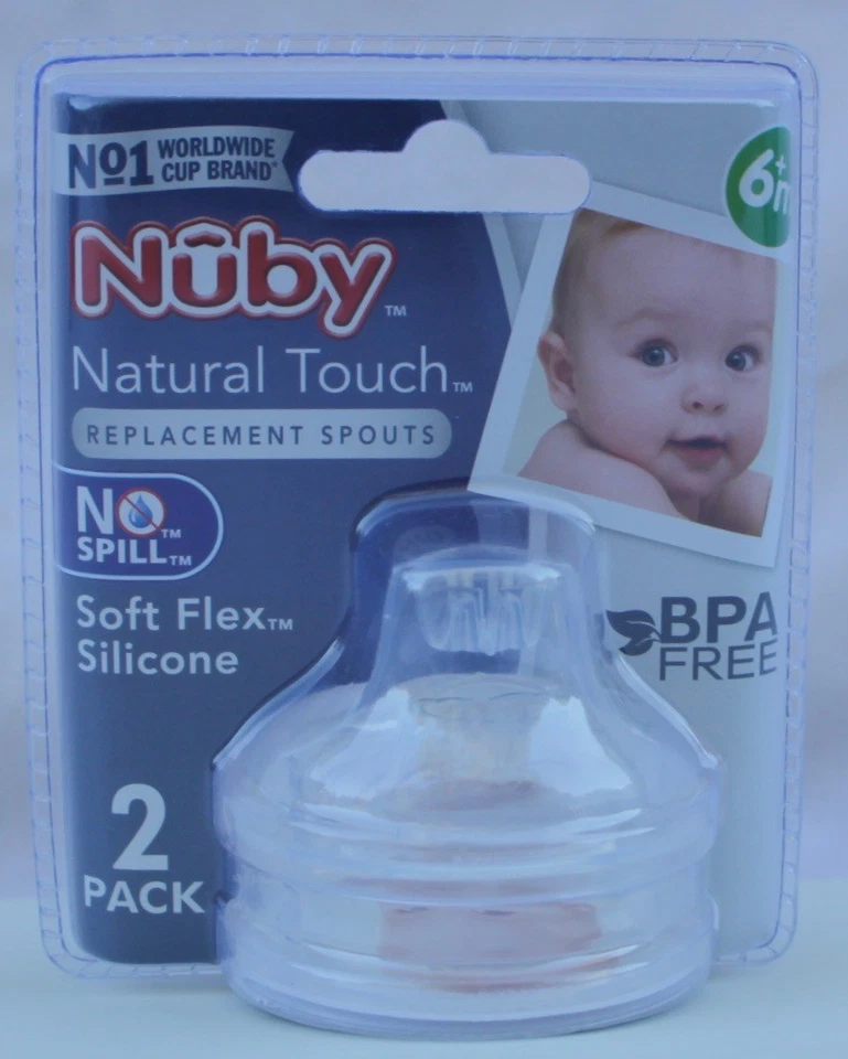 Paquete de 2 + Paquete de 2 pezones Nuby Natural Touch tamaño pecho = Total 4 Foto 3 de 4