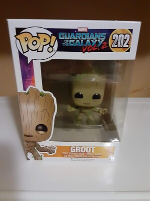 FUNKO POP MARVEL Guardians of the Galaxy Volume 2 # 202 GROOT | eBay