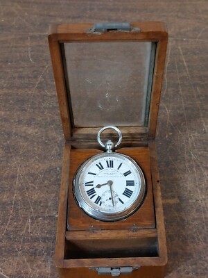 1912 STERLING SILVER POCKET WATCH Kendal Dent National Lever Admiralty Engraved