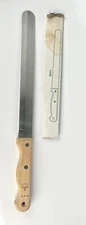Chef's Collection Ham Knife 9.25” Stainless Steel Japan Vintage Lt Wood Handle