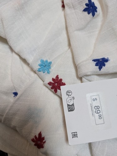 Zara $89 EMBROIDERED POM POM COTTON DRESS WHITE 6895/247 XS S M L XL XXL NWT - Picture 15 of 17