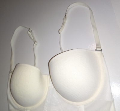 Guêpiere Bustier LA PERLA EVELINA En Tulle - Taille FR80B/EU70B - Blanc Crème - Neuf Avec Étiquette