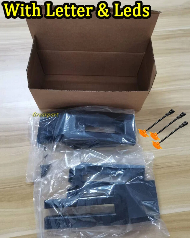 Parrilla para Ford F150 Bronco 1992-1996 capó delantero rejilla con LED y letras negro Foto 3 de 4