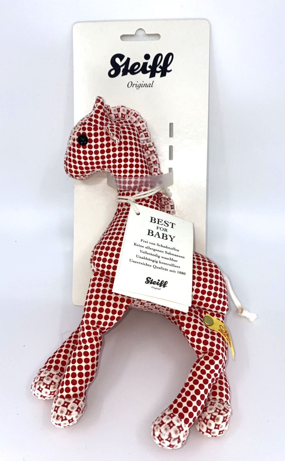 Steiff Bendy Giraffe ""Best For Baby"" Range - 20cm, Red - EAN:235948