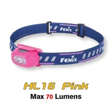 Fenix HL16 70 Lumens Lightweight Outdoor Hiking Headlamp Headlight Pink