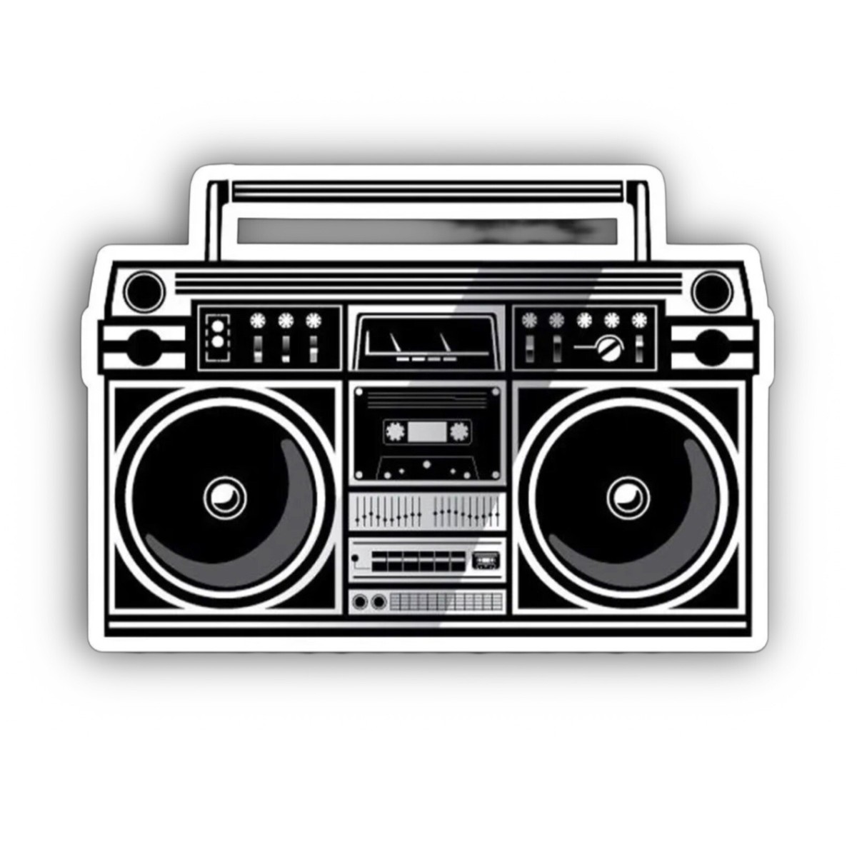 Hip Hop Boom Box Sticker Music Old School Rap Stereo 90s (3