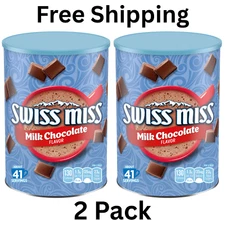 Swiss Miss Milk Chocolate Flavored Hot Cocoa Mix, 45.68 oz. Canister (Pack of 2)