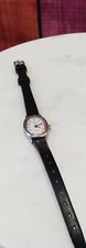 TIMEX T77 Quartz  Ladies Black Synthetic Band