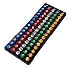 Bingo Game Master Board and 7/8" Multi-color Plastic Bingo Balls - Black