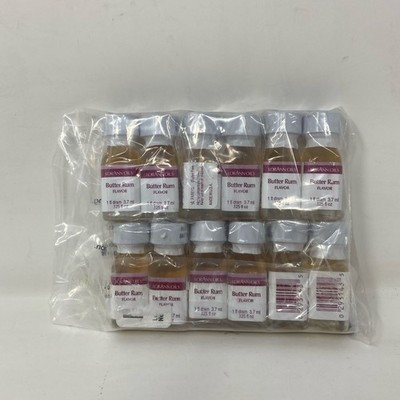 LorAnn Butter Rum Flavor Oil Amber 12-Pack 1-Dram .125oz Bottles