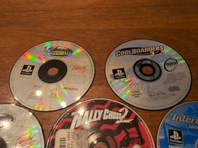 (5) PlayStation 1 One PS1 Game Lot Cool boarders 3, Rally Cross, Pinball