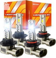 Led Headlight Bulbs 9005 Hb3 9006 Hb4 Combo 4-pack 6500k White