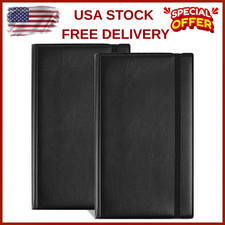 2 Leather pu Business Cards Holder Case Organizer 180 Name ID Credit Card Book