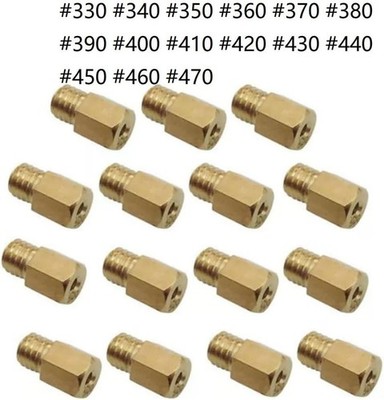 15X For Mikuni VM TM TMX Carburetor 330-470 Set 350 370 Hex Style Main Jets Kit