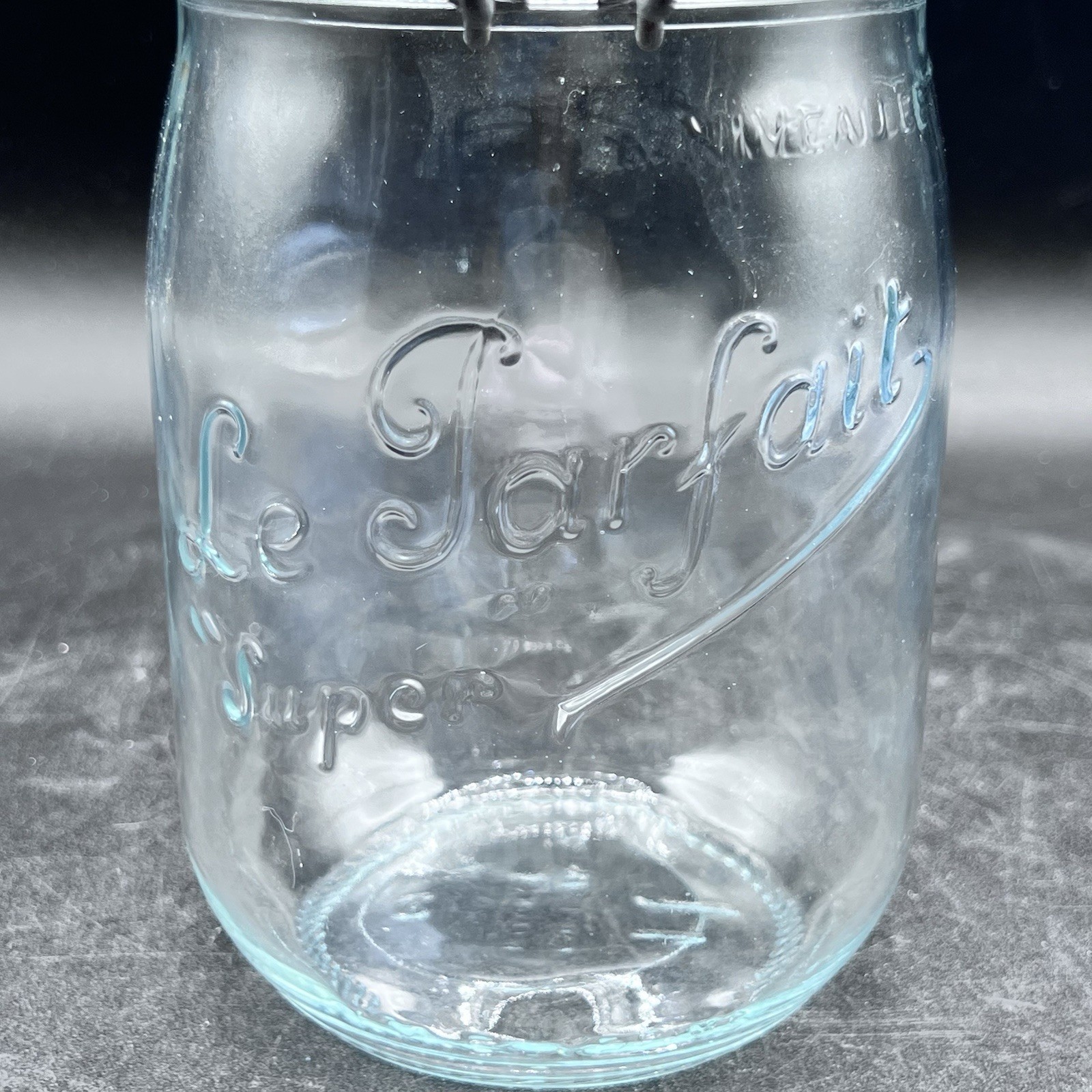 Vintage Le Parfait "Super" 1 Liter Glass Canning Jar w/ Wire Lid & Gasket France