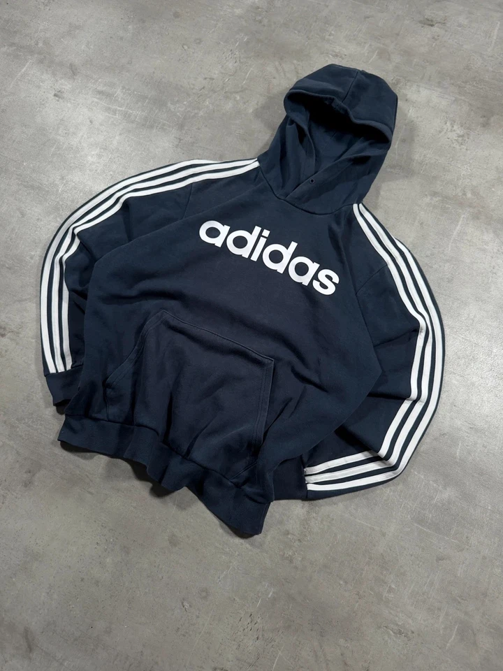 adidas Hoodie mit Logo Print in navy - Bild 1 von 4