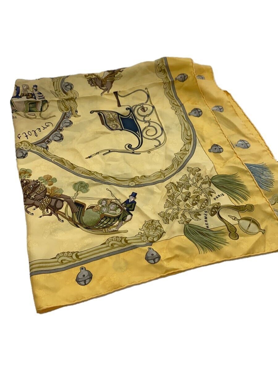 HERMES Silk Scarf in Vibrant Yellow – Luxurious Elegance