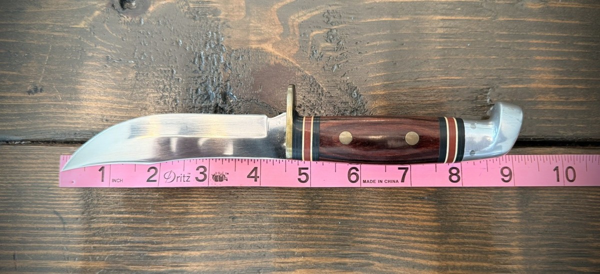 Vintage Western USA W66 Knife & W10 Hatchet Combo - Leather Sheath 