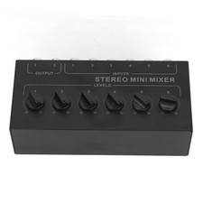 Mini Mezclador Estéreo Compacto Portátil Pasivo Mezclador para PC Laptop Fácil de Usar