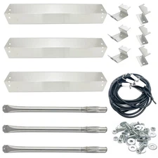 Grill Replacement Parts Stainless Steel Burner Heat Plates Igniter Kit