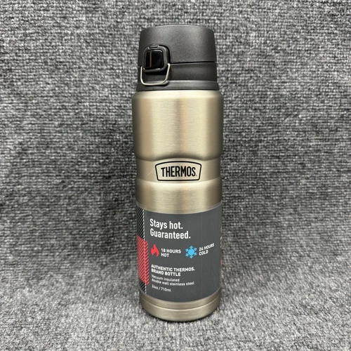 THERMOS Stainless Steel Vacuum Insulated Drink Bottle 24 Oz Matte Steel New