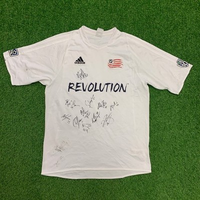 New England Revolution MLS Trikot Auswärts 2005 M signiert Adidas 25