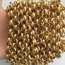 3/5/6/8mm Gold Stainless Steel Round Rolo DIY Chains Bulk Sale 5meters