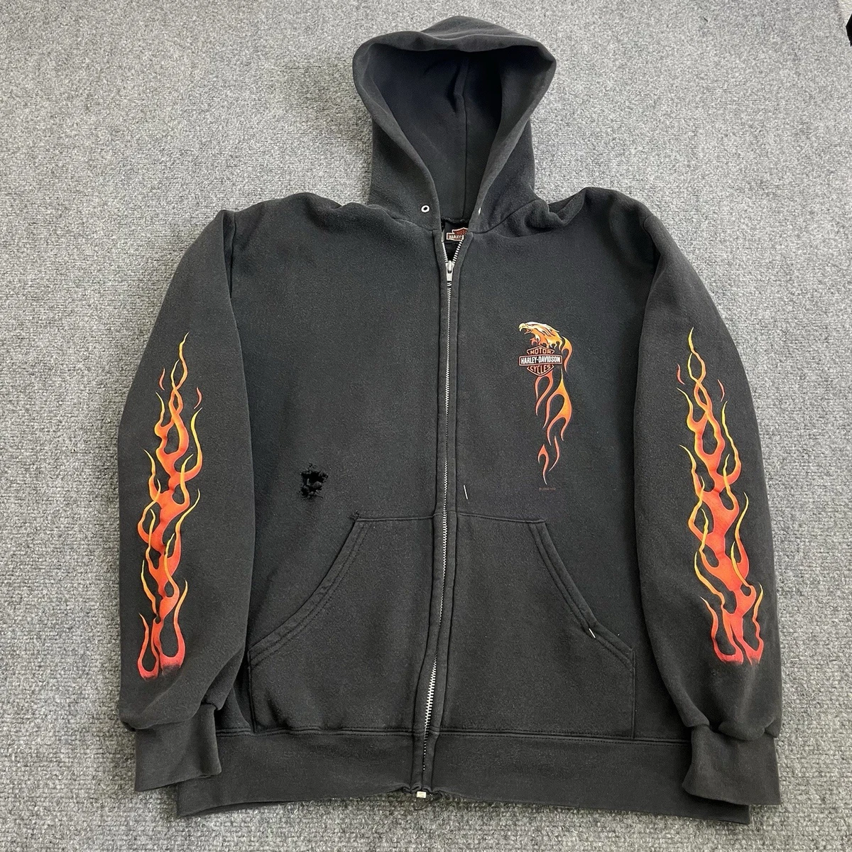 harley davidson zip up hoodie products for sale | eBay