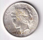 1924 Peace Silver Dollar $ 1 Fine Condition Coin 90% Silver #803