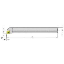 ULTRA-DEX USA  Indexable Boring Bar,0.4100",Heavy Metal 33NE39