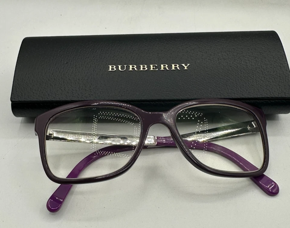 Monturas de gafas Burberry B 2143 3400 53 17 140 púrpura hechas en Italia con estuche Foto 2 de 4