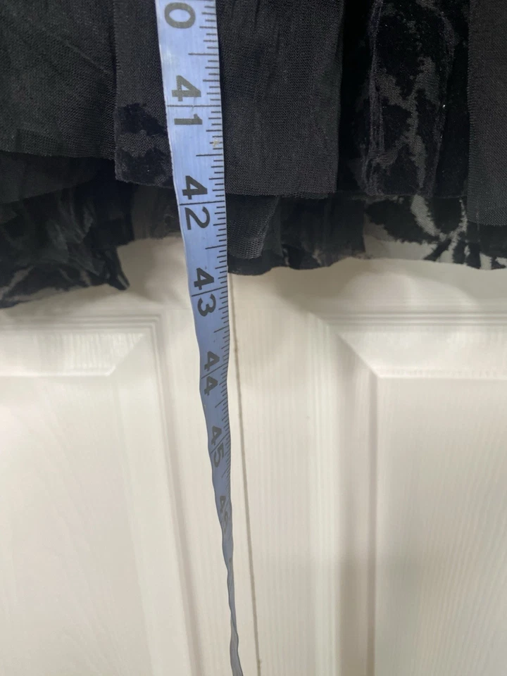 Alembika Mujer Talla 2 Negro Floral Terciopelo Burnout Capricho Hada Romántica Foto 3 de 4