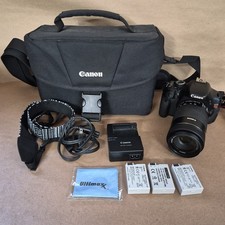 Canon EOS Rebel T3i 18.0MP DSLR Camera w/EF-S IS 55-250mm Lense Bag 4 Batteries