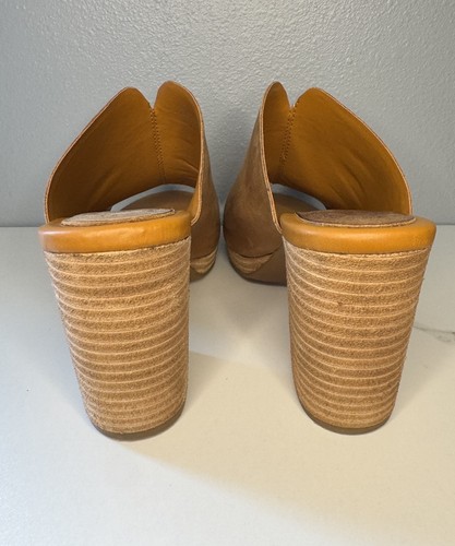 Kork Ease Women’s Size 10 Harlin Mules Tan Brown Leather Slip On Shoes Heels EC - Picture 7 of 19