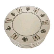 Vintage Pfaltzgraff Naturewood 11 1/8" Dinner Plate Lot Of 9 Excellent USA