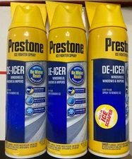 3 Prestone 17 fl. oz. Ice Fighter Sprays, De-Icer For Windshield Windows Wipers