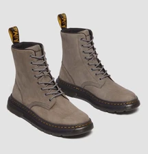 New Dr Martens Crewson Suede Leather Nubuck Boots Mens Size 13 GUNMETAL Buffbuck