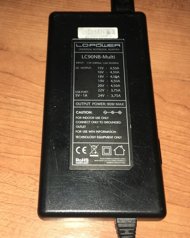 LC-Power LC90NB-Multi Universal Netzteil 15/18,5/19/19,5/20V 4,5A 22/24V 3,75A - Bild 3 von 4