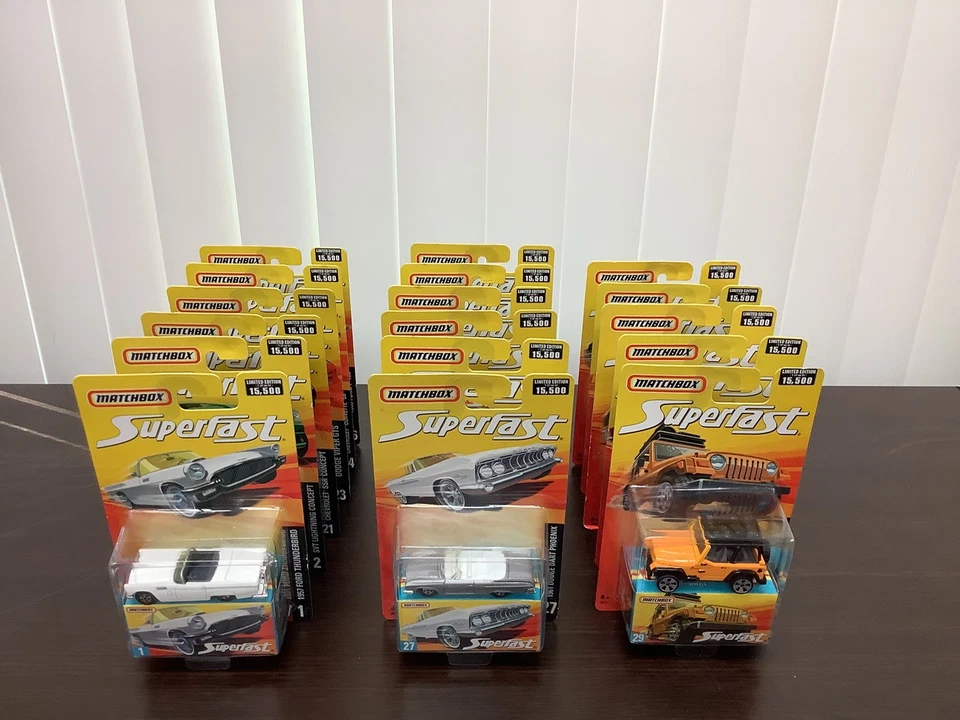 LOT of 17 Matchbox  2005-2006 Superfast 75 1/64 Diecast Cars NIP Limited Edition - Image 2 of 4