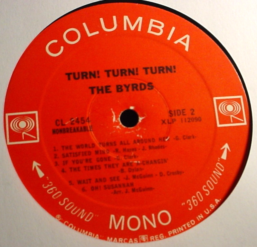 The Byrds Original Mono Lp - Turn! Turn! Turn! - Columbia Records