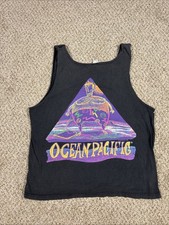 VTG Ocean Pacific OP Tank Double Sided 1992 Sz. L Made In USA